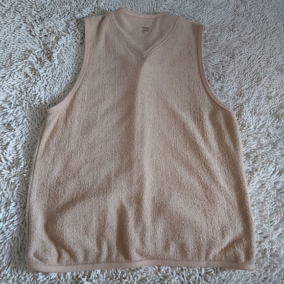 Fila tan terry cloth vest- size large - Picture 2 of 6